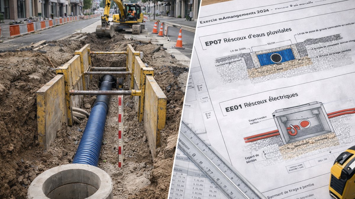 Travaux urbains et plans d’ingénierie (exécution VRD)